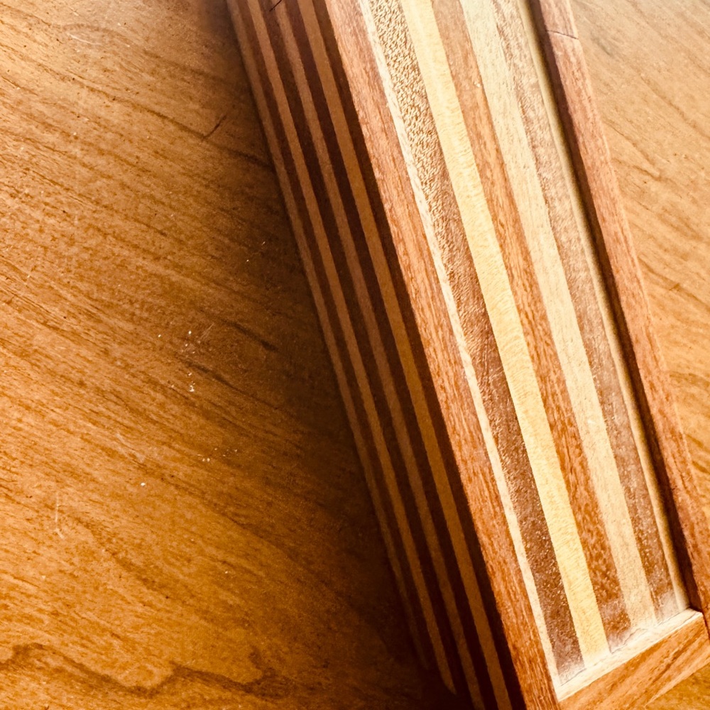 Wooden Striped Box